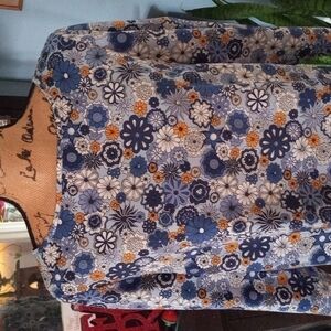 Dalia Blue & Mustard Floral Blouse